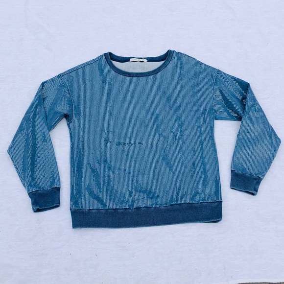 . Sweaters - Sequined Denim Sweater**Med. $189